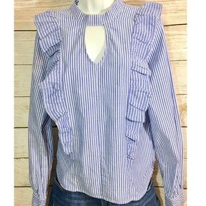 Mossimo Striped ruffle blouse